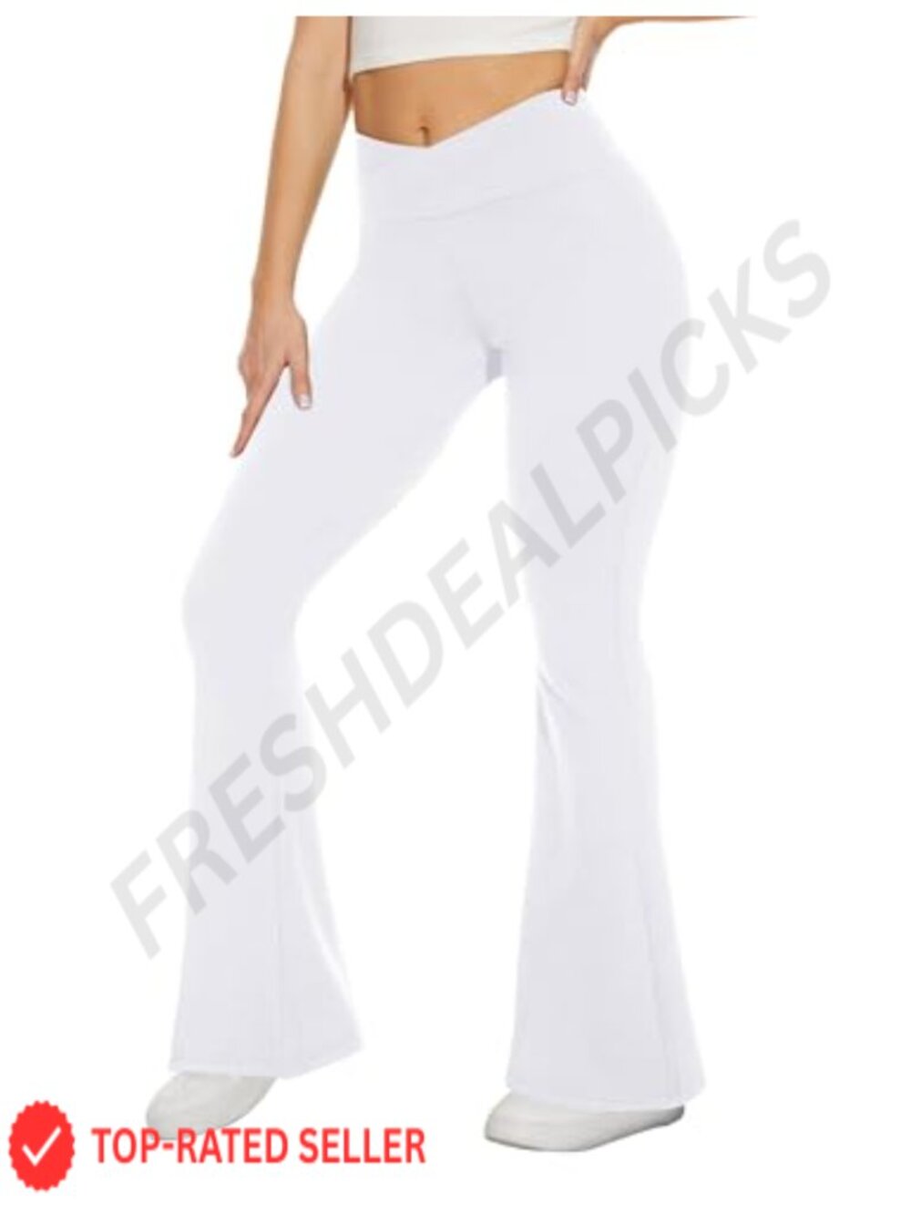Women's Flare Leggings Bootcut Crossover Yoga Pants with Pockets High Waisted